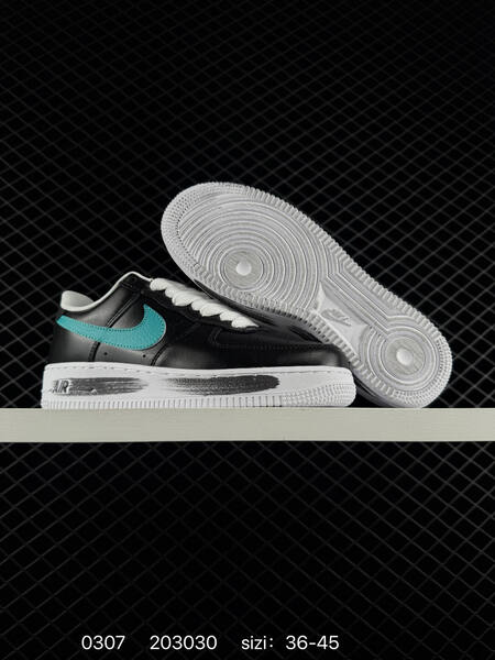 Nike Air Force 1 07 Black White Turquoise EU 36-45 lifestyle