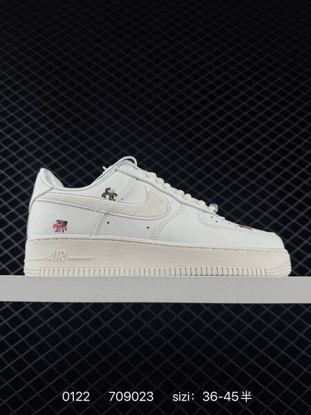 Nike Air Force 1 07 Low white with multicolor embroidered accents 36-45 lifestyle