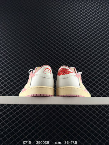 Jordan Travis Scott x Air Jordan 1 Low Reverse Mocha Pink Pink White Cream Red EU 36-47 5 Sneaker - Unisex (BS-81057)