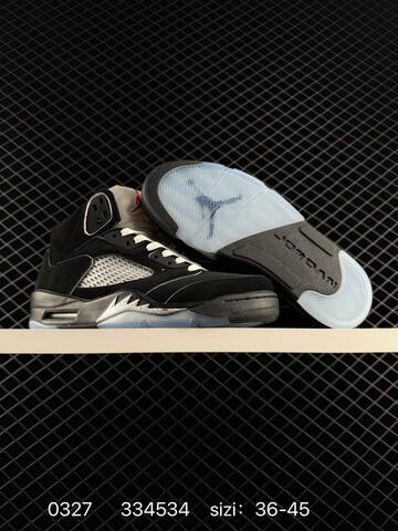 Jordan Air Jordan 5 Retro Metallic White White Silver Black Blue EU 36-45 Basketball Shoe - Unisex (BS-79599)