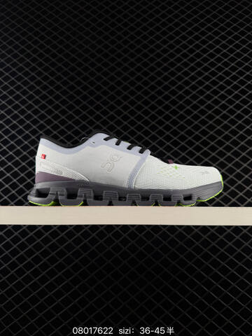 On Cloud X 4 White Dark Grey Neon Green EU 36-45 Running Shoe Running Sneakers - Unisex BS-84953