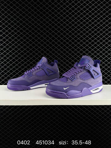 Jordan Air Jordan 4 HF4340-500 Purple White EU 35 5-48 Basketball Shoe - Unisex (BS-79565)