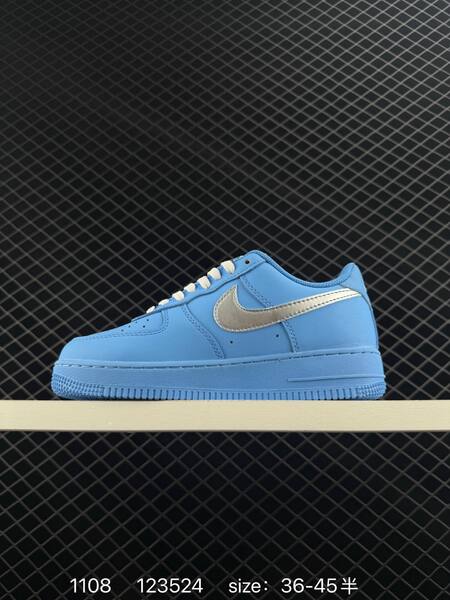 Nike Air Force 1 07 light blue white silver EU 36-45 lifestyle