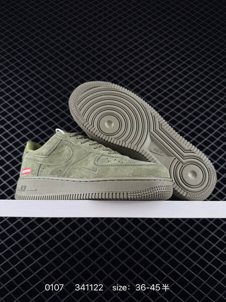 Nike Air Force 1 07 grey green suede 36-45 lifestyle