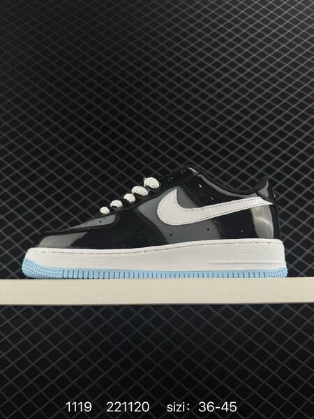 Nike Air Force 1 Low Black Grey White Light Blue EU 36-45 lifestyle