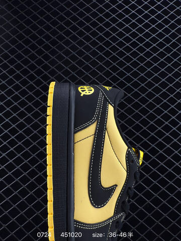 Jordan Air Jordan 1 Low IB8836-007 Black Yellow EU 36-46 Sneaker - Unisex (BS-81023)