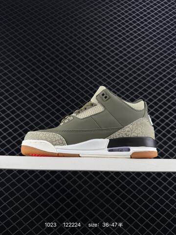 Jordan Air Jordan 3 Retro Olive Beige White Black Gum Brown EU 36-47 Basketball Shoe - Unisex (BS-80454)