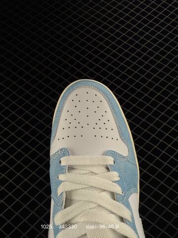 Jordan Air Jordan 1 Mid HQ2005-100 White Light Blue Sail Gum Brown EU 36-46 Basketball Shoe - Unisex (BS-80444)
