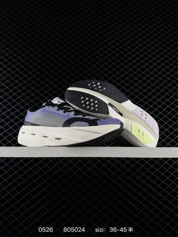 On Running Cloudboom Purple Neon Yellow Cream Black EU 36-45 Running Shoe Running Sneakers - Unisex (BS-85236)
