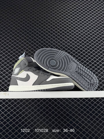 Jordan Air Jordan 1 Mid HV4091-006 Dark Grey Light Grey Olive Sail EU 36-46 Basketball Shoe - Unisex (BS-80129)