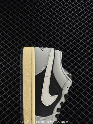 Jordan Air Jordan 1 Low Dong Dan Black Light Grey Pale Yellow EU 36-45 Sneaker - Unisex (BS-80979)