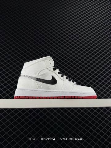Jordan Air Jordan 1 Retro Mid 852542-010 Grey White Navy Blue EU 36-46 Sneaker - Unisex (BS-80407)