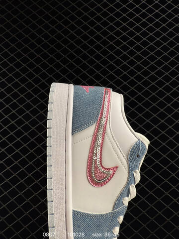 Jordan Air Jordan 1 Low White Light Blue Pink EU 36-45 Sneaker - Unisex (BS-80956)