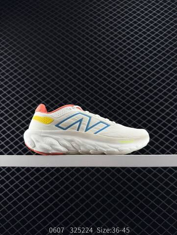 New Balance M1080LUM Fresh Foam X 1080v13 White Pink Neon Yellow Orange Beige EU 36-40 Running Shoe - Unisex (BS-83341)