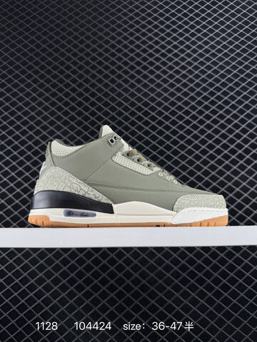 Jordan Air Jordan 3 Olive Green Sail Black Gum EU 36-47 Basketball Shoe - Unisex (BS-80163)