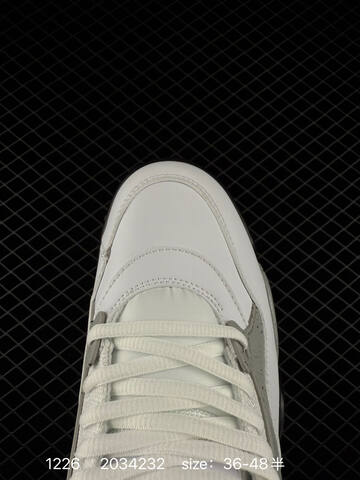 Jordan Air Jordan 4 Retro White Grey Black EU 36-48 Basketball Shoe - Unisex (BS-79990)