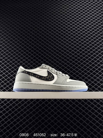 Jordan Air Jordan 1 Low Dior White Grey Black Blue EU 36-47 5 Sneaker - Unisex (BS-80745)