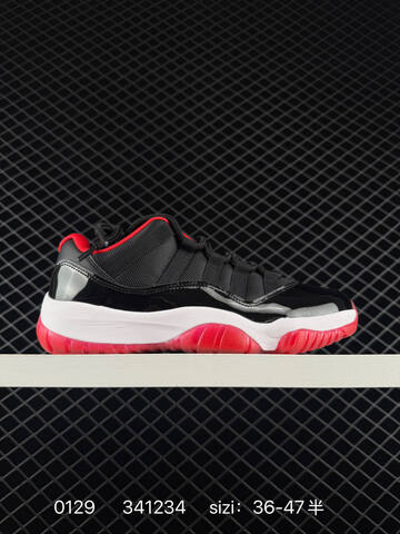 Jordan Air Jordan 11 Retro Low Black White Red EU 36-47 Basketball Shoe - Unisex (BS-79744)