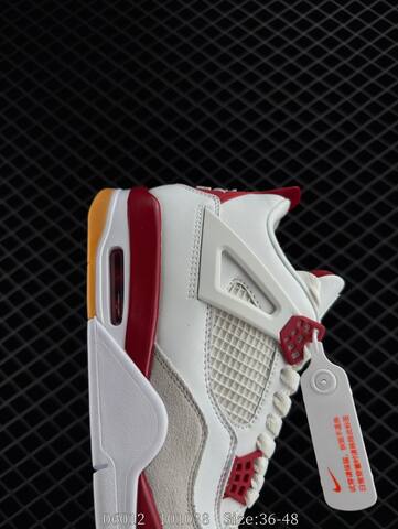 Nike Air Jordan 4 Retro White Red Gum Light Gray EU 36-48 Basketball Shoe - Unisex (BS-81216)