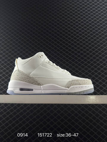 Jordan Air Jordan 3 Retro White Light Grey Ice Blue EU 36-47 Basketball Shoe - Unisex (BS-80713)