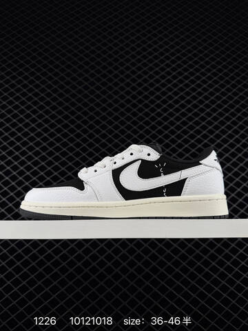 Jordan Fragment x Travis Scott x Air Jordan 1 Low Black White Sail EU 36-46 Sneaker - Unisex (BS-79988)