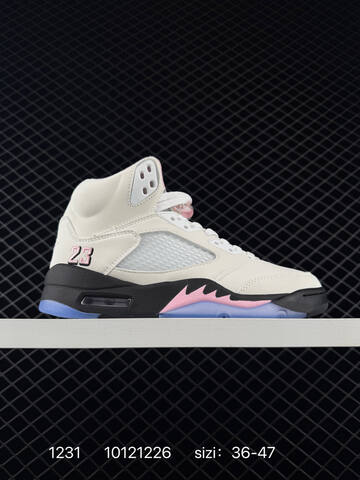 Jordan Air Jordan 5 Retro SP Dawn Off White Black Pink Ice Blue EU 36-47 Basketball Shoe - Unisex (BS-79924)