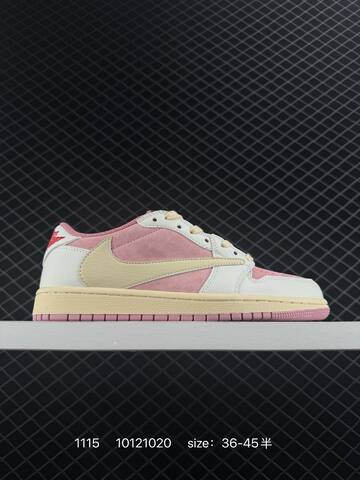 Jordan Air Jordan 1 Low Travis Scott Black Beige Cream EU 36-45 Sneaker - Unisex (BS-80274)