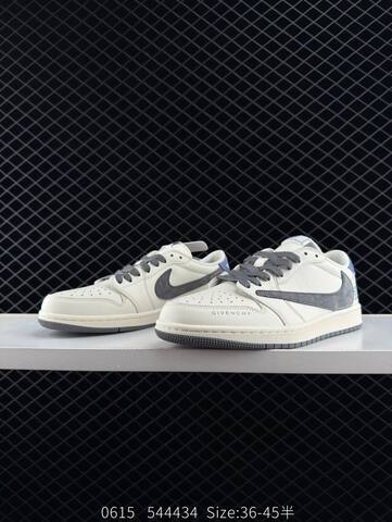 Jordan Air Jordan 1 Low Louis Vuitton Travis Scott Sail Navy Green Off White EU 36-45 Sneaker - Unisex (BS-81197)