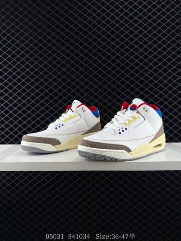 Jordan Air Jordan 3 Retro Seoul 2 0 White Brown Blue Red Cream EU 36-47 Basketball Shoe - Unisex (BS-81275)