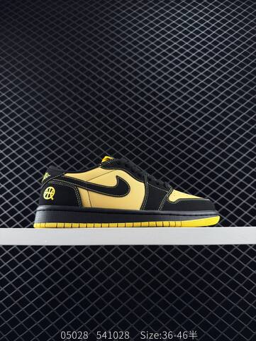 Jordan Air Jordan 1 Low IB8836 007 Black Yellow Grey EU 36-46 Sneaker - Unisex (BS-81289)