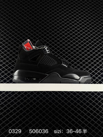 Jordan Air Jordan 4 Retro Black Cat Black Dark Grey EU 36-46 Basketball Shoe - Unisex (BS-79587)