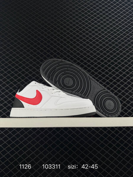 Nike Court Borough Low 2 Black Red White EU 40-45 casual lifestyle