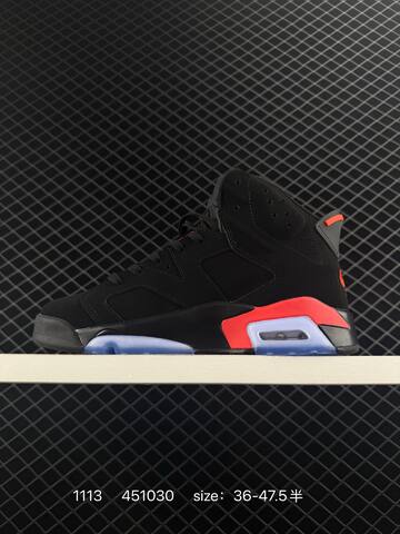Jordan Air Jordan 6 Retro OG Reverse Infrared Black Infrared Red Clear Blue EU 36-47 5 Basketball Shoe - Unisex (BS-80288)