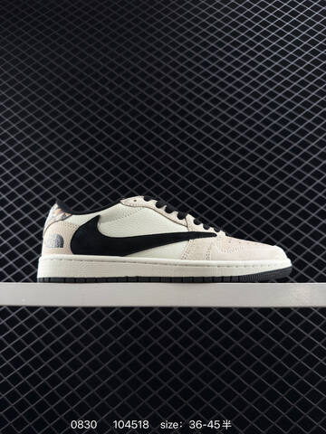 Jordan Air Jordan 1 Low Travis Scott Reverse Mocha Supreme Stone Island Dior Custom Grey Black Beige Brown Red White EU 36-45 Sneaker - Unisex (BS-80804)