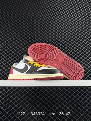 Jordan Air Jordan 1 Low White Red Blue Black Yellow Cream EU 36-47 Sneaker - Unisex (BS-80169)