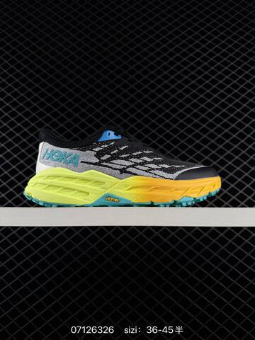 HOKA ONE ONE Mafate Speed 4 White Grey Black Orange EU 36-45 Trail Shoe Trail Running Sneakers - Unisex (BS-86158)