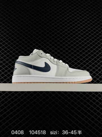 Jordan Air Jordan 1 Low White Navy Grey EU 36-45 Sneaker - Unisex (BS-79531)