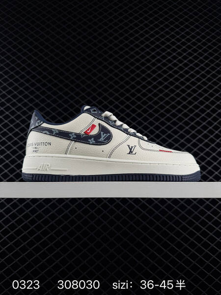 Nike Air Force 1 Low white navy monogram 36-45 lifestyle