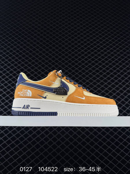 Nike Air Force 1 07 Low x The North Face x CDG gray cream blue orange red colorways EU 36-45 lifestyle
