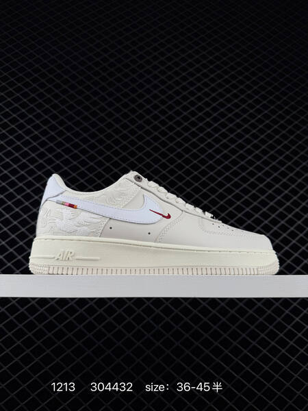 Nike Air Force 1 07 Low cream white with red accents EU 36-45 5 lifestyle