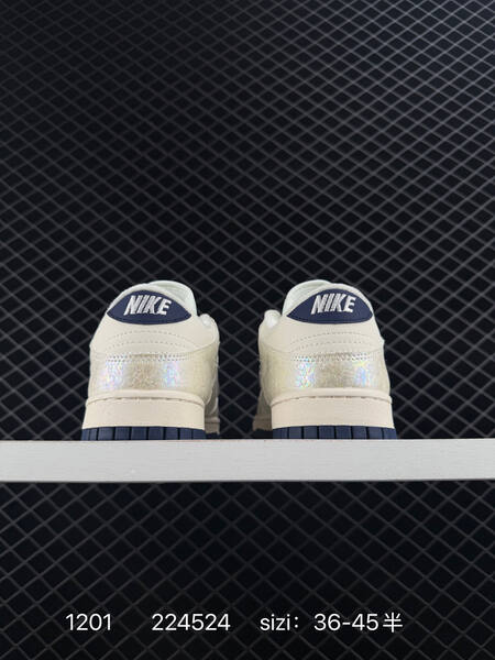 Nike Dunk Low cream white with iridescent silver and navy 36-45 5 skate lifestyle