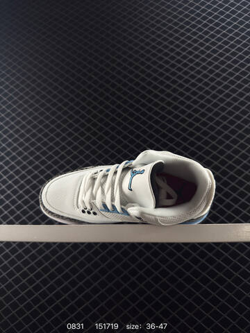 Jordan Air Jordan 3 Retro UNC White Purple Black Grey EU 36-47 Basketball Shoe - Unisex (BS-80797)