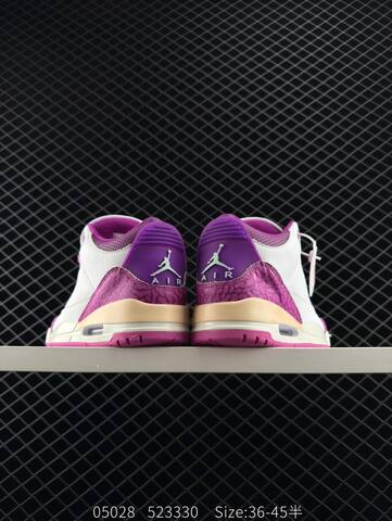 Jordan Air Jordan 3 Retro White Purple Beige EU 36-45 Basketball Shoe - Unisex (BS-81291)