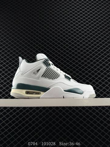 Jordan Air Jordan 4 Retro FQ8138-103 White Oxidized Green Cream Grey EU 36-46 Basketball Shoe - Unisex (BS-81101)