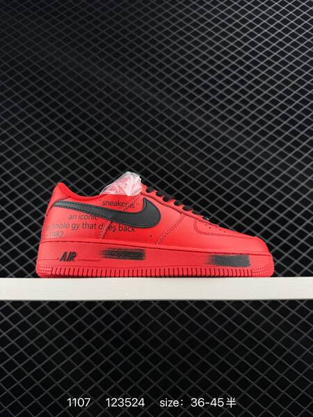 Nike Air Force 1 Low red black EU 36-45 lifestyle