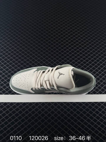 Jordan Air Jordan 1 Low Sail Light Olive Dark Olive White EU 36-46 Sneaker - Unisex (BS-79854)