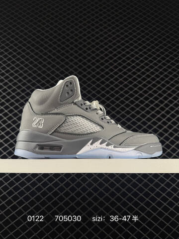 Jordan Air Jordan 5 Retro Grey White Black Blue EU 36-47 Basketball Shoe - Unisex (BS-79791)