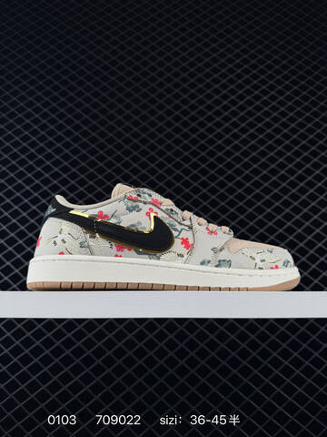 Jordan Air Jordan 1 Low Travis Scott Reverse Swoosh LJ5188-006 Sail Light Blue Olive Black EU 36-45 Sneaker - Unisex (BS-79914)