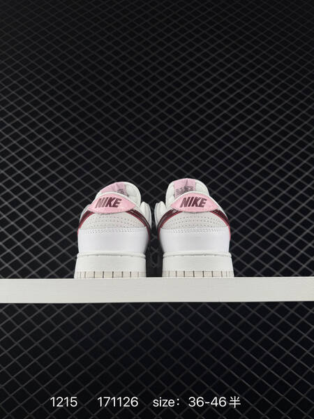 Nike SB Dunk Low Pro white light gray with burgundy swoosh and pink accents 36-46 5 skate lifestyle