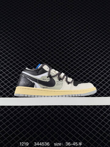 Jordan Air Jordan 1 Low White Light Gray Black Blue EU 36-45 Sneaker - Unisex (BS-80027)
